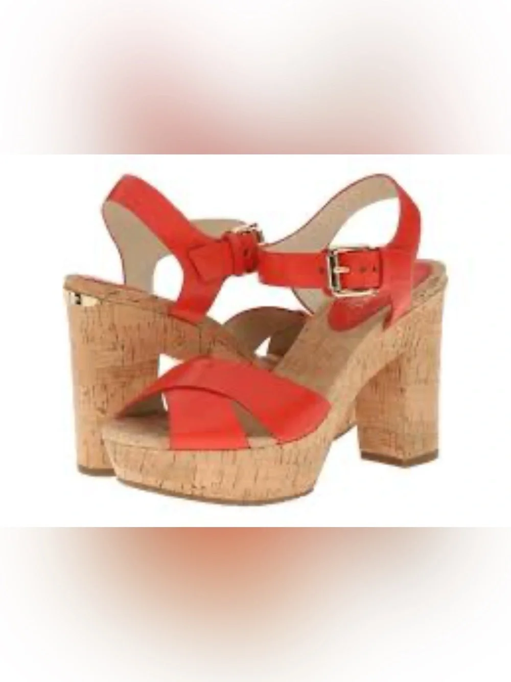 Michael Kors  women’s Classic Coral Strappy Cork Platform Sandals size 6.5